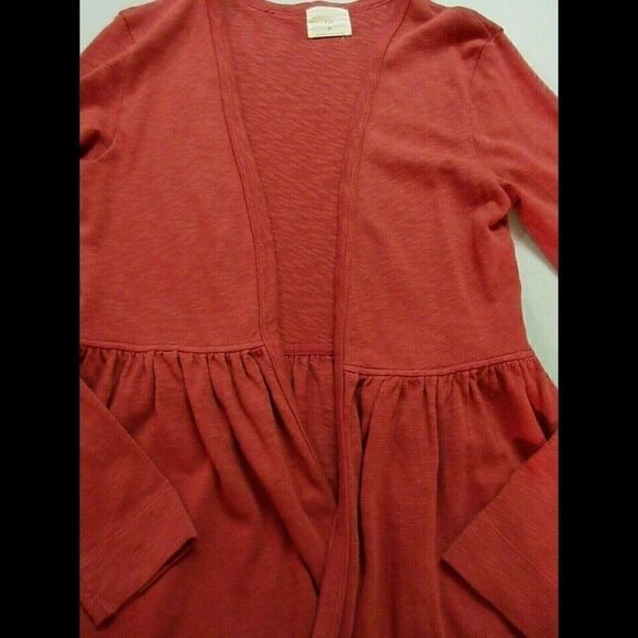 Anthropologie knit jacket top reddish color Small - Picture 3 of 4